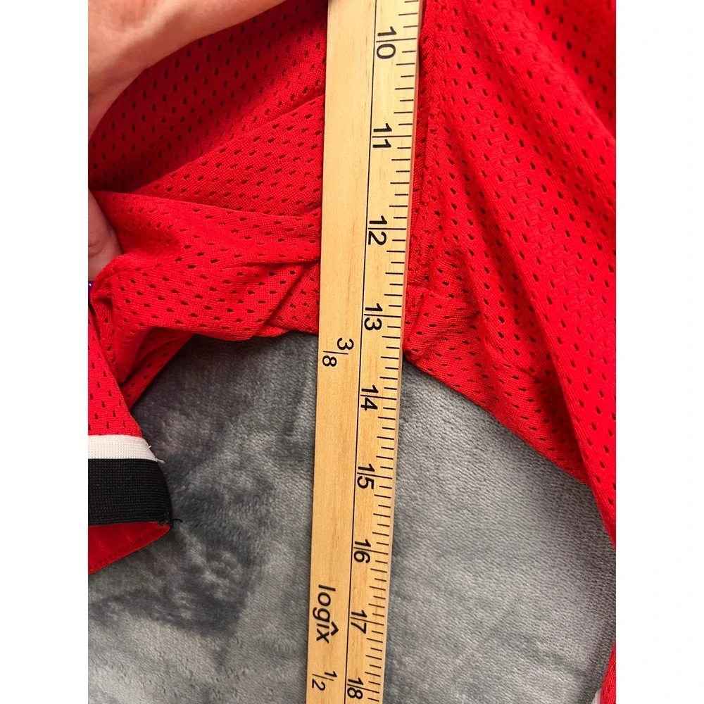 Nike Basketball Shorts‎ Boys Small Red Dri-FIT Mesh Athletic Gym Striped Trim